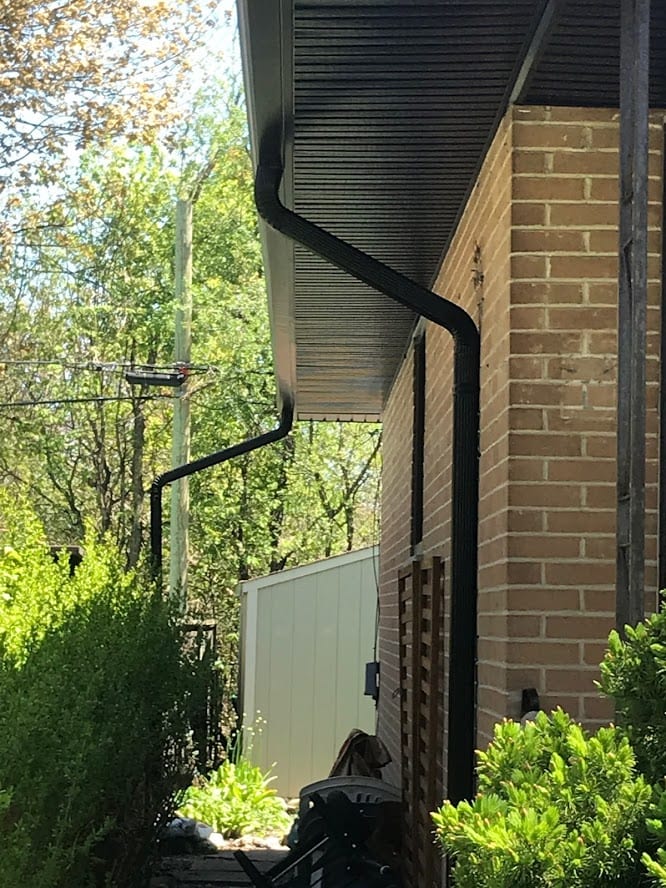 Downspout and eavestrough detail from a recent job